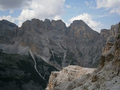 Cima Campestrin Nord (tutto a sinistra), Cima di Furcia Rossa VI, V, IV e III