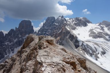 Piz Popena, Passo del Cristallo, Monte Cristallo Cima Principale e Cima di Mezzo, Cristallino d'Ampezzo, Forcella Grande e Cima Bianca
