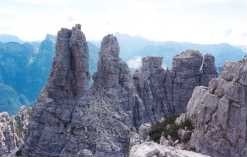 Diti e Castelletto di Toanella dalla via normale al Sasso di Toanella