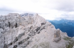Costa Bel Pra, Antelao (nella nebbia), Cima Bel Pra, Torre dei Sabbioni, Forcella Grande