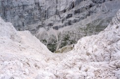 Il pendio della salita alla forcella doppia tra Prima e Seconda Sorella